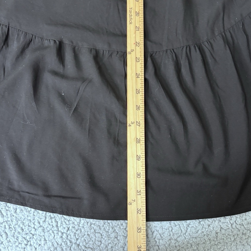 Esmara Skirt 12 Black Ruffle High Low Asymmetrical Layered Hem Minimalist Flowy - Picture 9 of 9